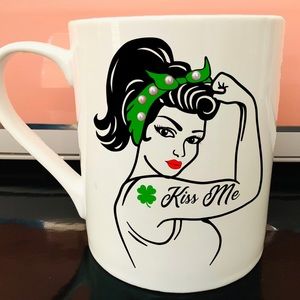 Retro vintage Irish Rosie Riveter coffee  Mug